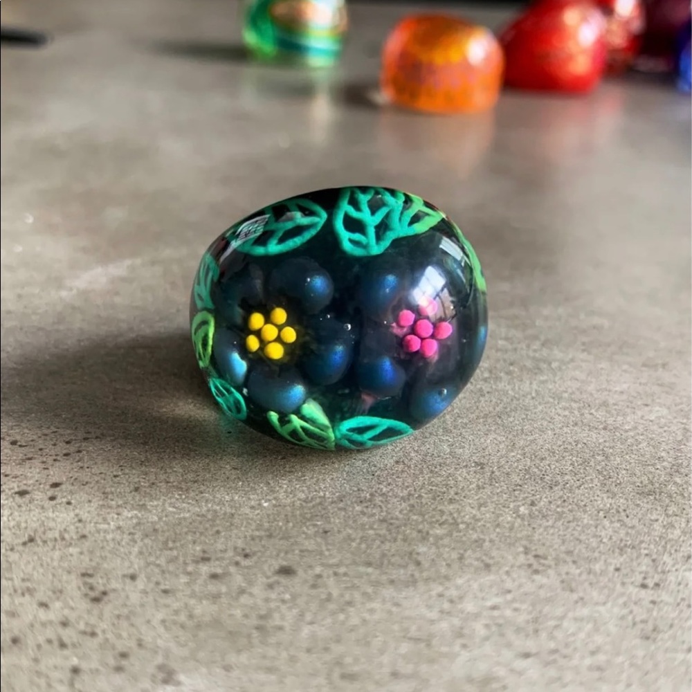 Black Lucite Ring
